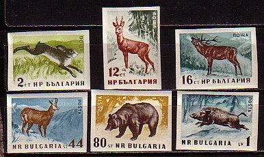 BULGARIA / BULGARIE - 1958 - 6v** MNH Imperf - Wild