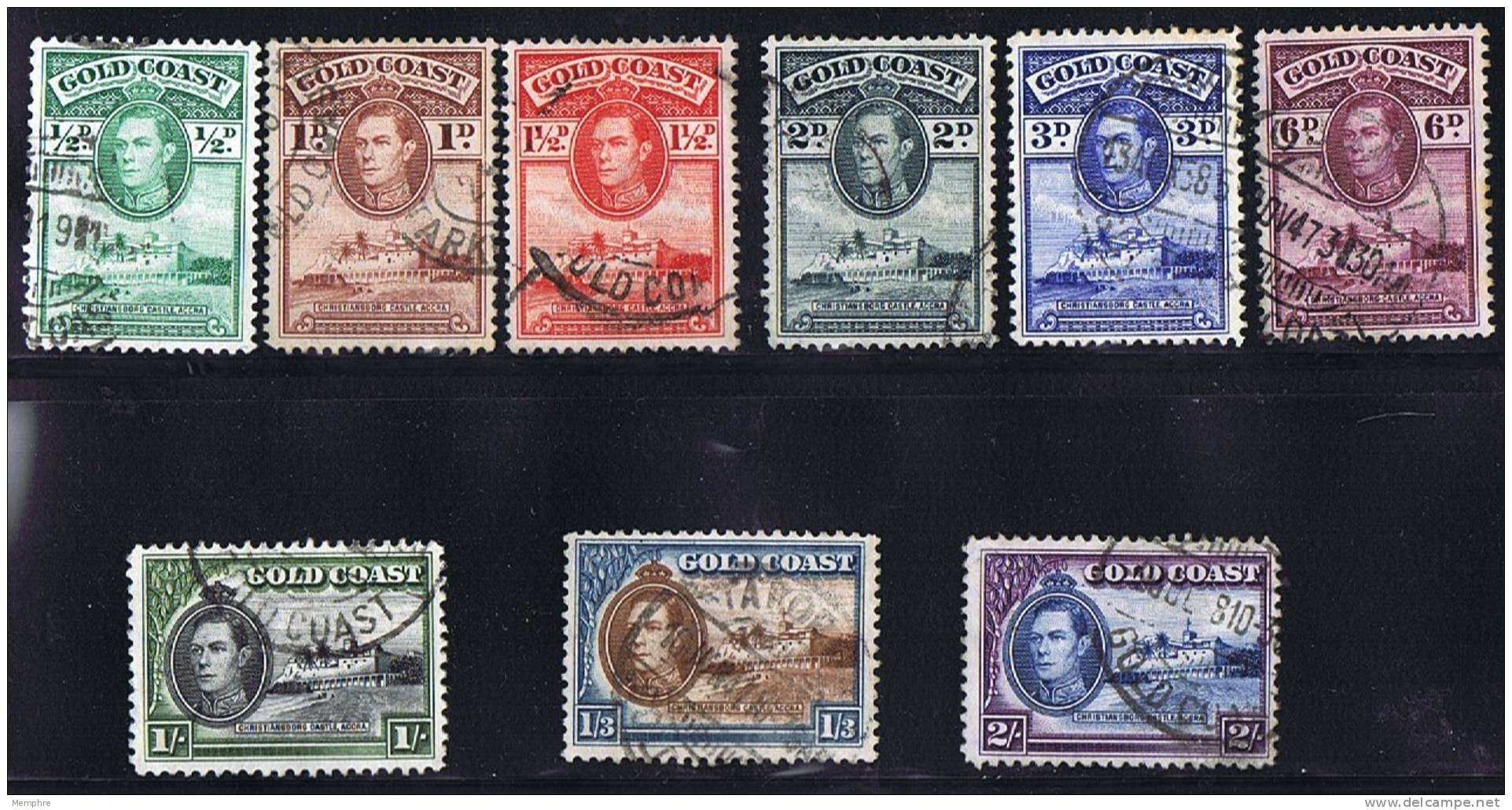 Gpld Coast 1938  George VI Perf 12  Used - Goudkust (...-1957)