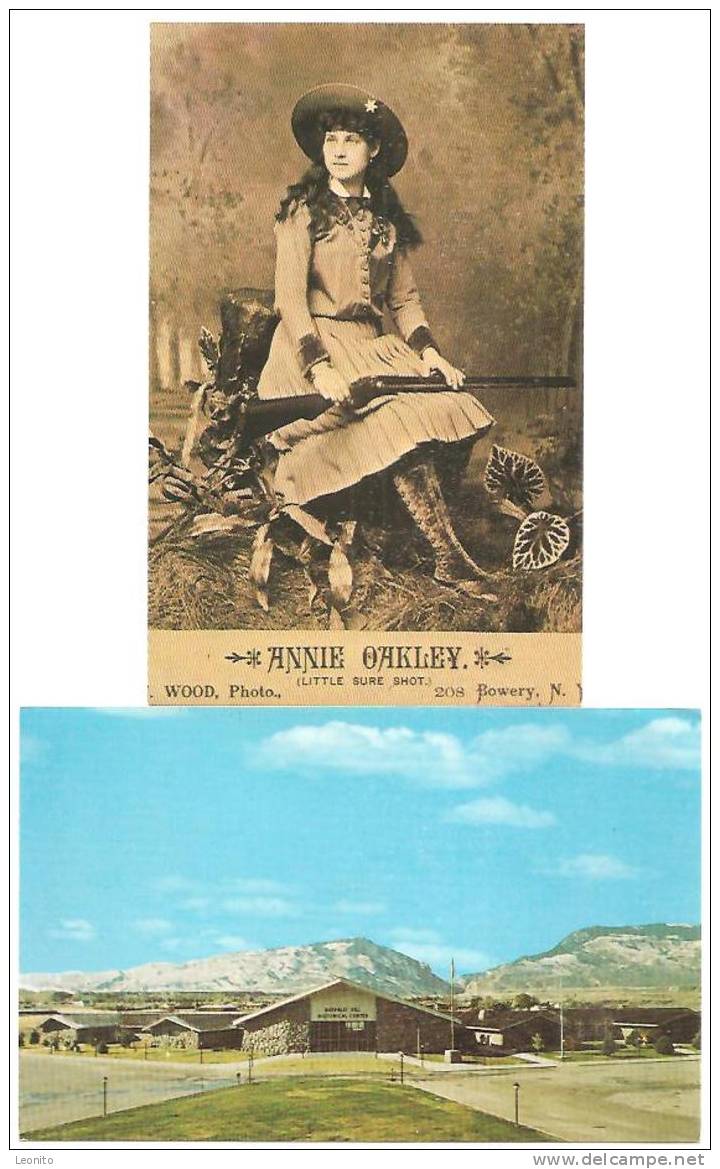 Buffalo Bill Scout Cody Wyoming And Annie Oakley 4 Postcards - Cody