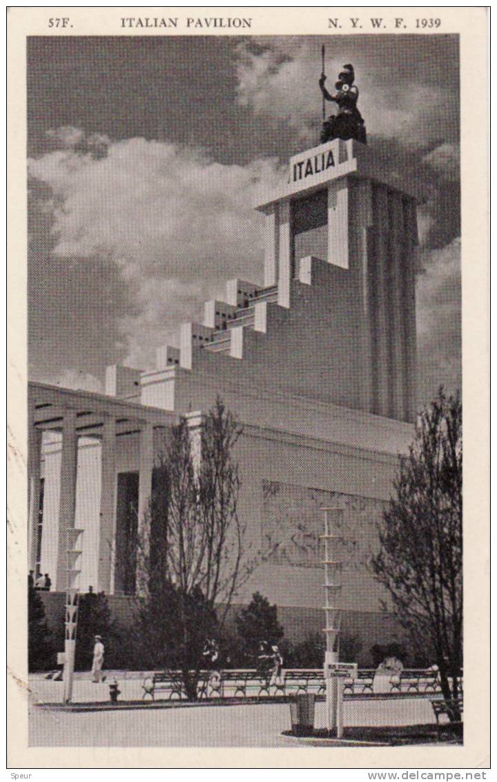 Italian Pavilion, New York World Fair, 1939, Fascist Architecture. Postally Used. - Other & Unclassified