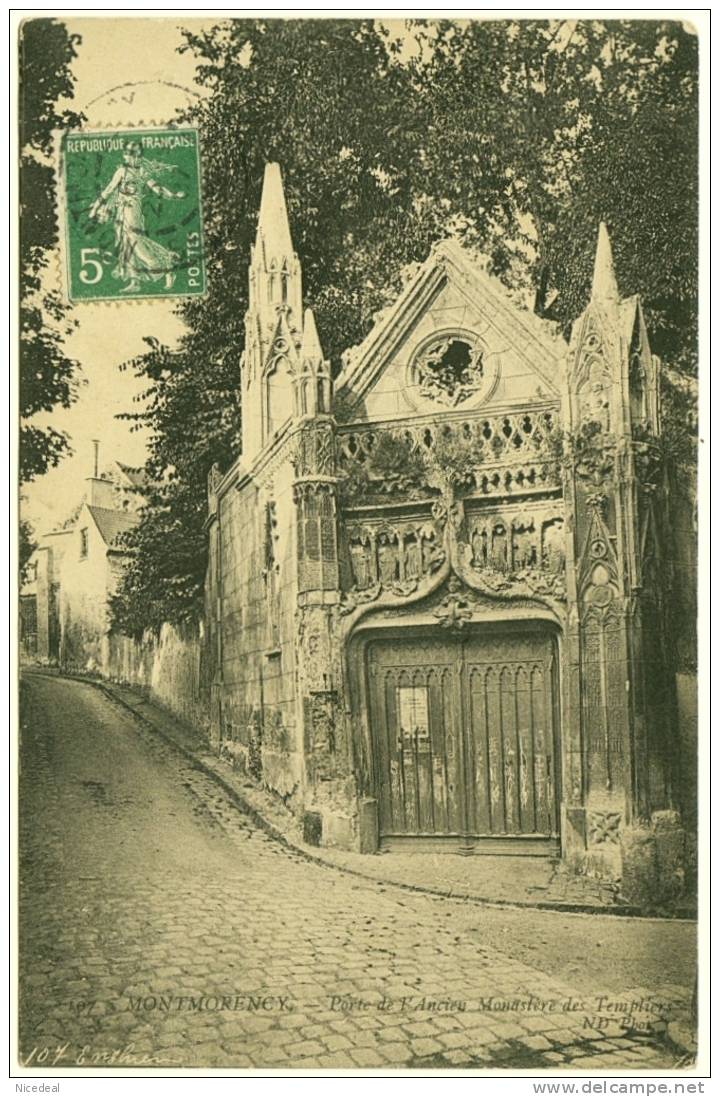 CPA N&B Phototypie 107 MONTMORENCY 95160– Porte De L’Ancien Monastère Des Templiers - Val D’Oise 95 Seine Et Oise TBE +$ - Montmorency