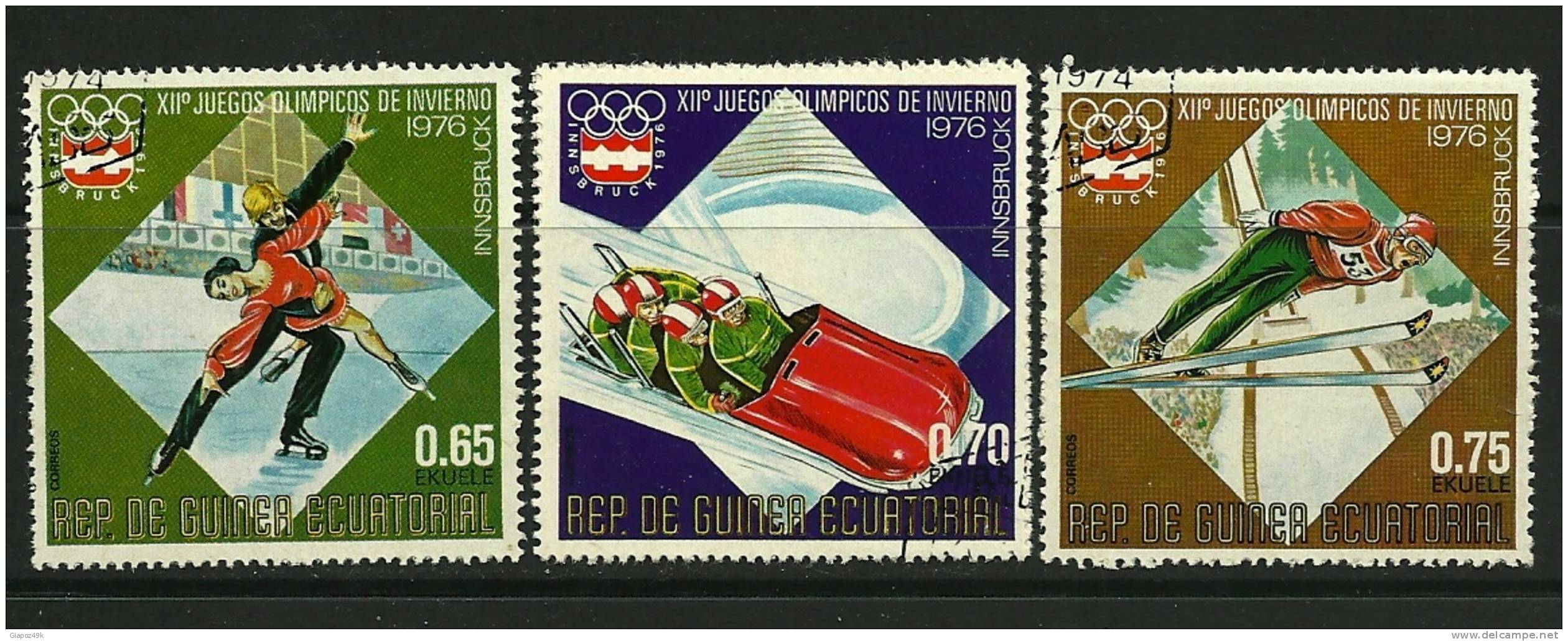 ● GUINEA E. - 1976 - OLIMPIADI - N. ? Usati - Cat. ? € - Lotto N. 866 - Hiver 1976: Innsbruck