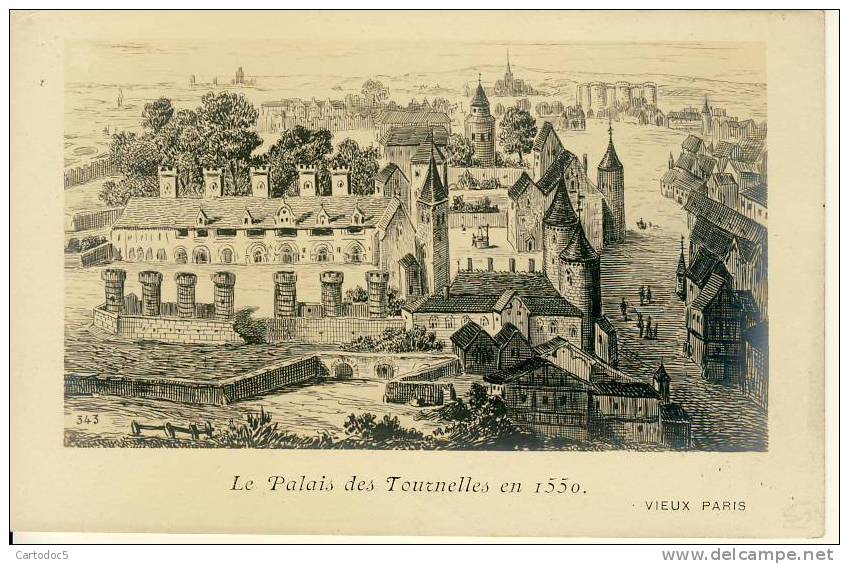 Vieux Paris  Le Palais Des Tournelles En 1550  Cpa - Konvolute, Lots, Sammlungen