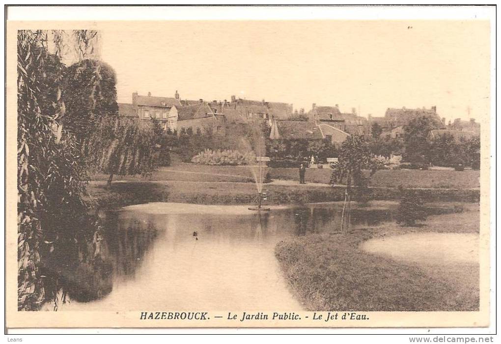 HAZEBROUCK   Le Jardin Public,le Jet D'eau - Hazebrouck