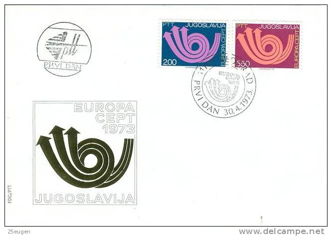 YUGOSLAVIA  1973 EUROPA CEPT FDC - 1973