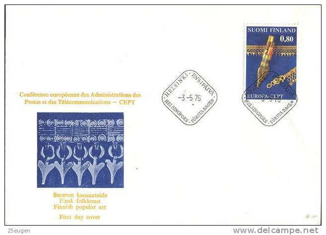 FINLAND  1976 EUROPA CEPT FDC - 1976