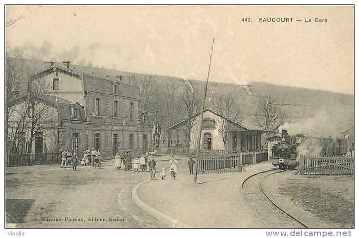 Ardennes-réf 08-1104 : Raucourt : La Gare - Autres & Non Classés