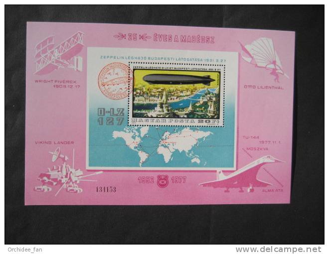 Ungarn 1977, Geschichte Des Luftschiffes Mi Bl. 127A Pf., Sonderausg.d.ung.Briefmarkensammlerverbandes - Zeppeline