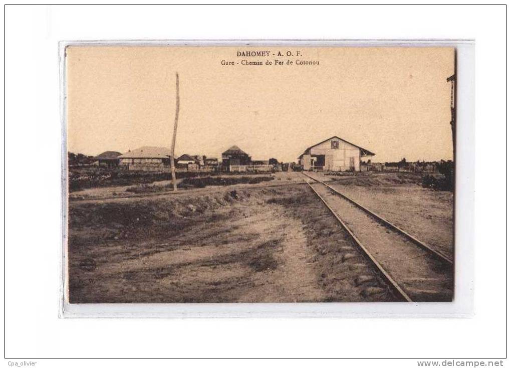 DAHOMEY Cotonou, Gare Du Chemin De Fer, Ed IRN GW, AOF, 192? - Dahomey