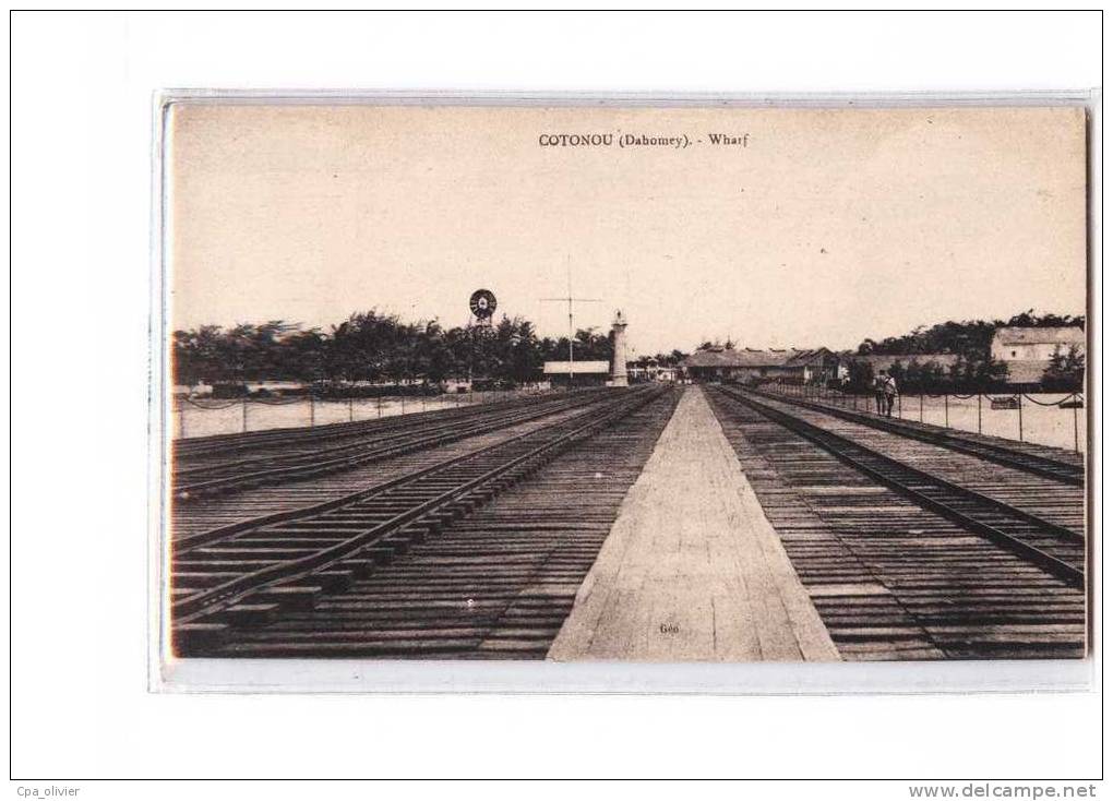 DAHOMEY Cotonou, Wharf, Voies Chemin De Fer, Ed Géo, 192? - Dahomey