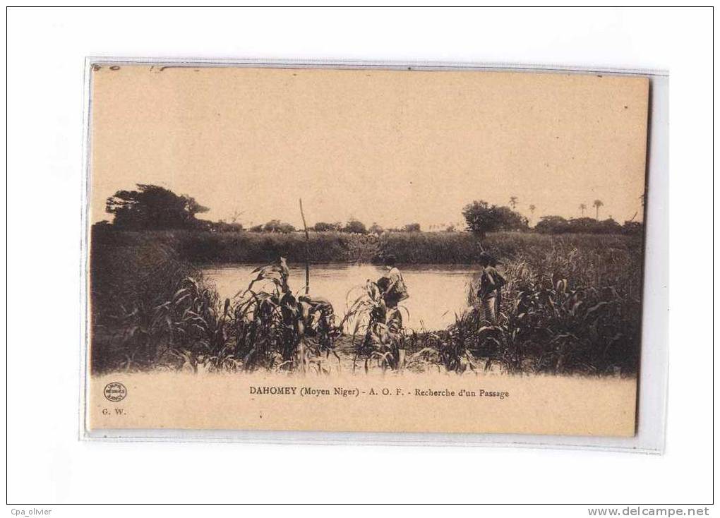 DAHOMEY Types, Bords Du Niger, Recherche D'un Passage, Moyen Niger, Ed IRN GW, AOF, 192? - Dahomey