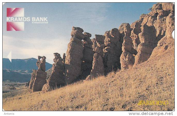 KYRGYZSTAN(Alcatel) - Kramds Bank/Natural Pyramids, First Issue 20 Units, Mint - Kirghizistan