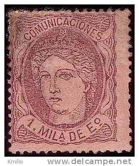 Edifil 102(*) Nuevo, 1 Milesima De 1870 - Unused Stamps