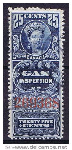 Canada 25 Cents Gas Inspection 1897 - Fiscali