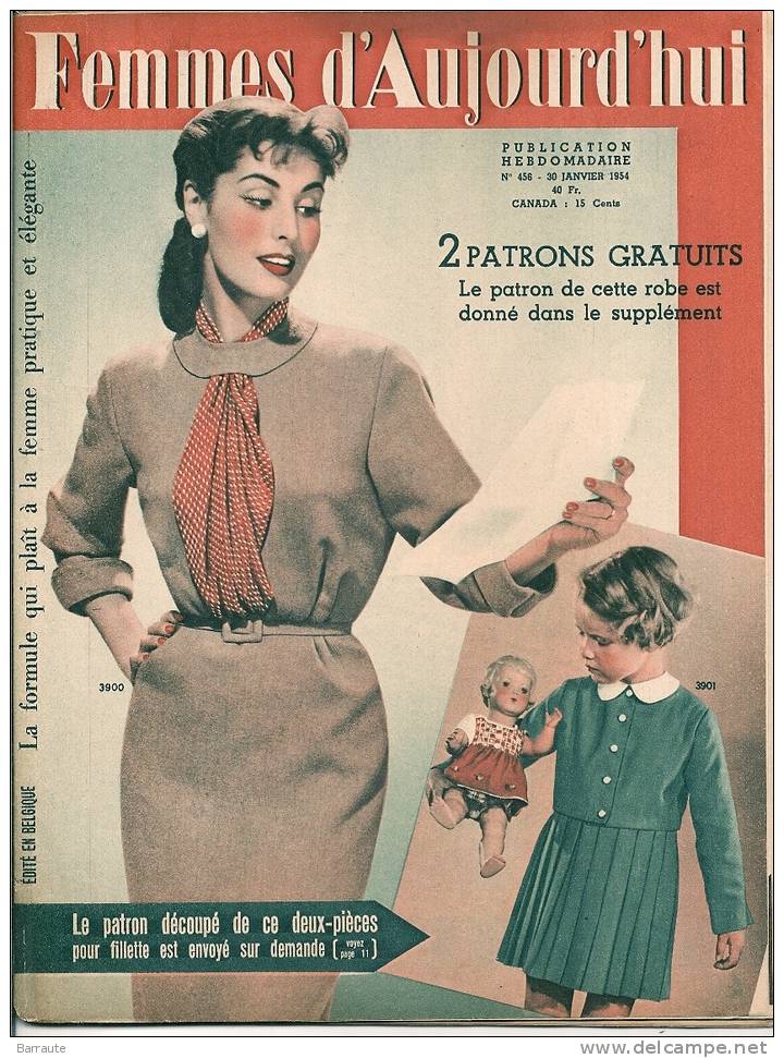 Femmes D´aujourd´hui N° 456 Du 30/01/ 1954   Interview De Gilbert BECAUD . - Fashion