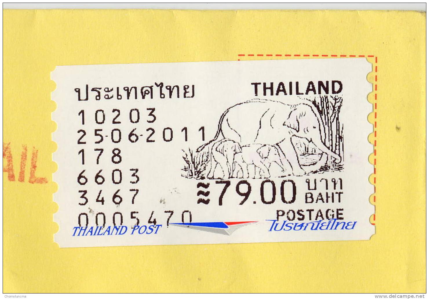 Thailande Thailand Registered Letter Lettre Recommandée Elephant Eléphanteau Elefanten Elephantidae - Elefanten