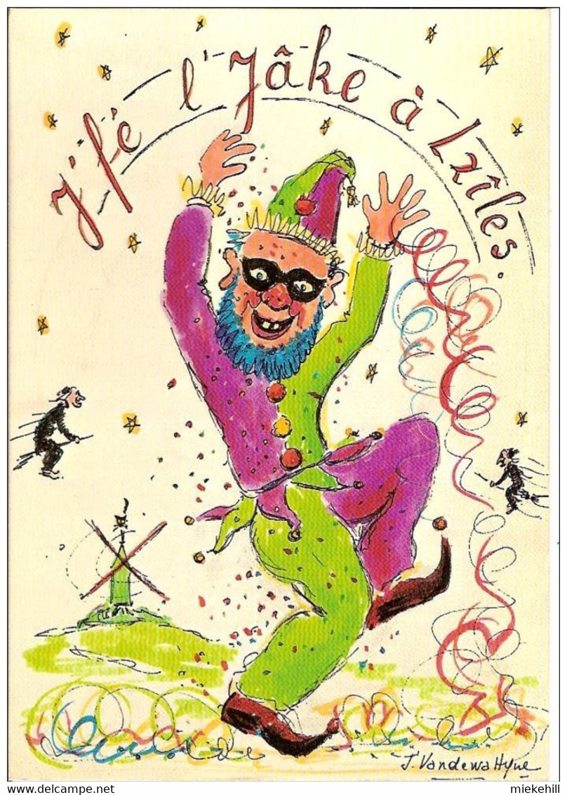 ELLEZELLES-CARNAVAL-JE FAIS LE JAKE--illustrateur  Jacques Vandewattyne-sorcière-moulin - Ellezelles