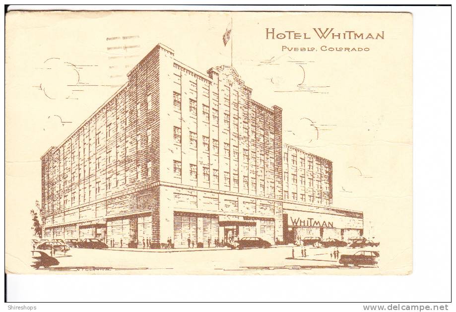 Hotel Whitmand Pueblo Colorado 1949 - Pueblo