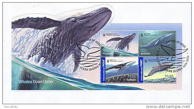 Australia 2006 -  Whales, WWF, Local FDC With S/S - Wale