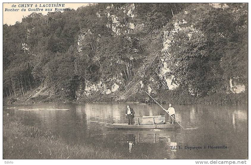 -   Luxembourg - Chiny à La Cuisine Promenade En Barquette Le Rocher Aux Rousset - Timbrée 1912 Excellent - Virton