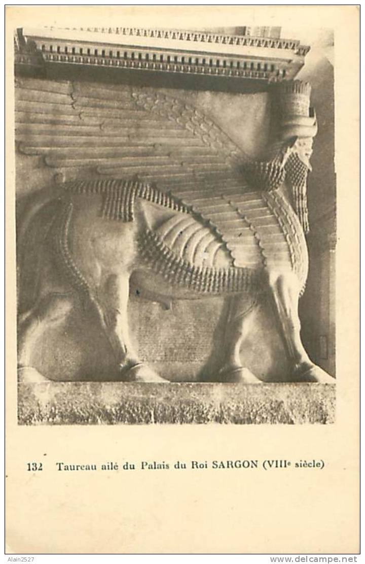 Taureau Ailé Du Palais Du Roi SARGON (A. Moutet, Editeur, 132) - Sculptures