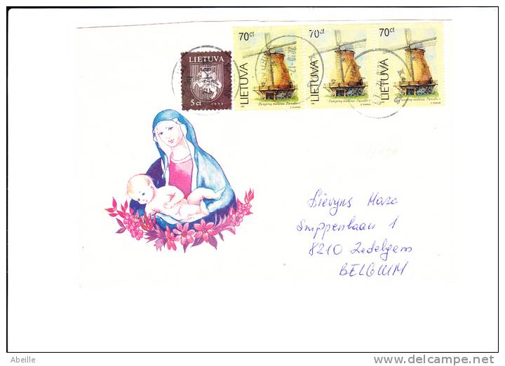 24/436  LETTRE LIETUVA - Moulins