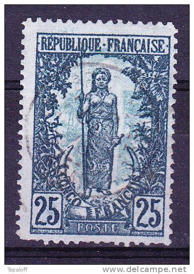 CONGO N°34 Oblitéré Dents Courtes - Usados