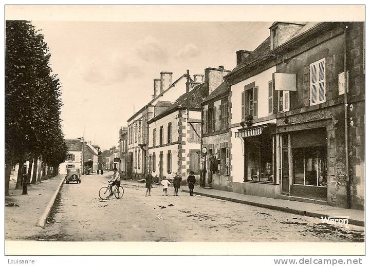 R / 28 / 25   _ Cléguerec  (56 )  Rue Principale Et Justice De (CPSM ) - Cleguerec