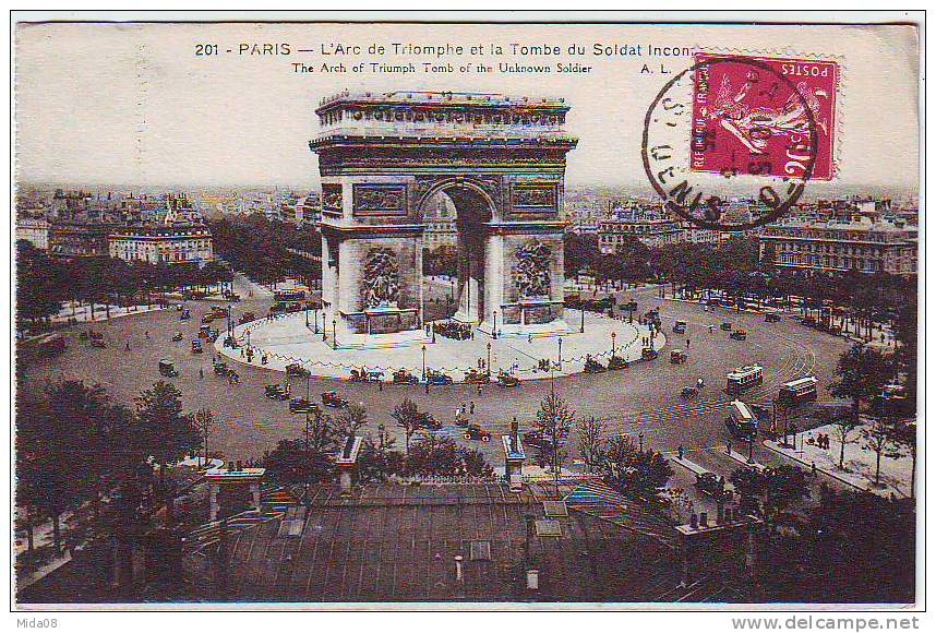 75. PARIS.  L'ARC DE TRIOMPHE ET LA TOMBE DU SOLDAT INCONNU. - Arc De Triomphe