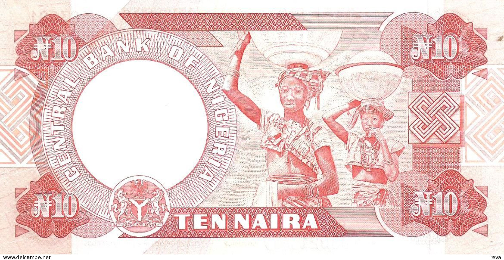 NIGERIA 10 NAIRA RED MAN FRONT AND BACK BACK SIG.? DATED 2002 UNC P.25f READ DESCRIPTION !! - Nigeria