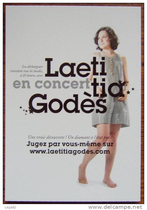 CP  Publicite Musique -  Laetitia Godes En Concert - Musique Et Musiciens