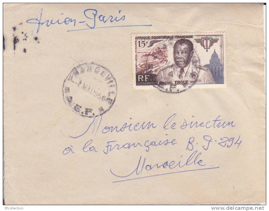 Afrique,A.E.F,Gabon,Haut Ogooué,Mpassa,Franceville Le 7/05/1956 > France,lettre,Colonies,ra Re - Autres & Non Classés