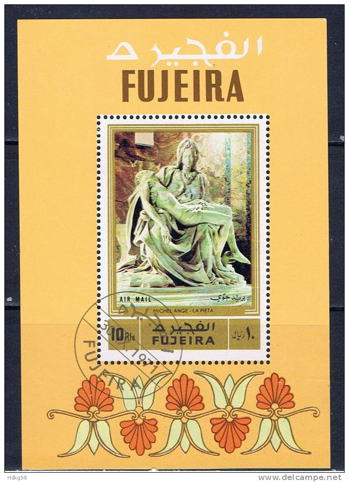 Fujeira 1972 Mi Bl. 91A 851 Michelangelo: Pieta - Fujeira