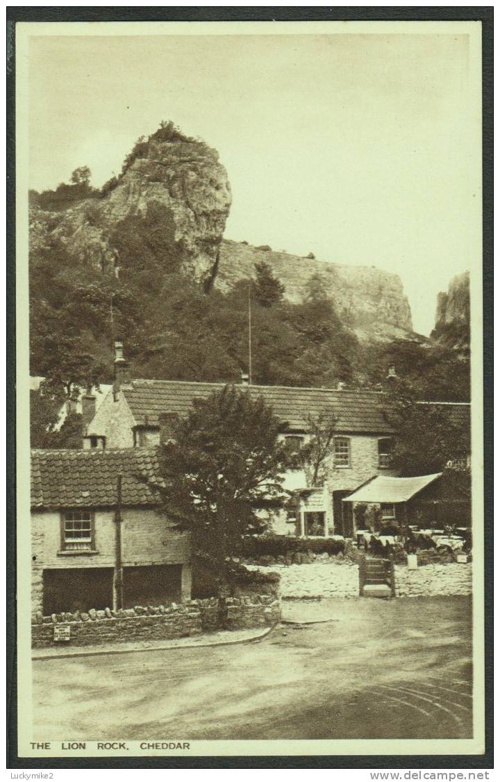 "The Lion Rock, Cheddar",  Not Postally Used. - Cheddar