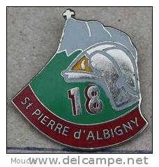 SAPEURS POMPIERS DE SAINT PIERRE D'ALBIGNY - CASQUE - 18 - SAGIP - Bomberos