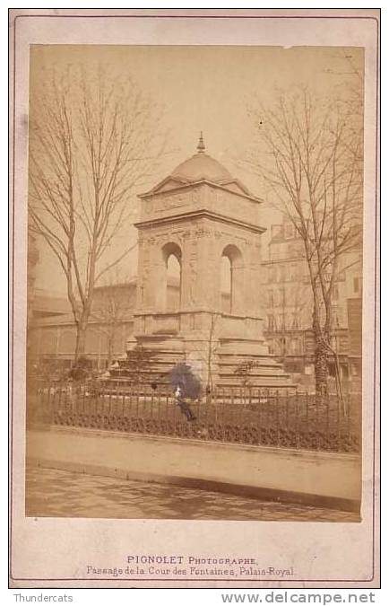 CABINET GRAND PHOTO ALBUMINE SUR CARTON **  VINTAGE ALBUMEN CABINET ** PIGNOLET PARIS LA FONTAINE DES ... - Anciennes (Av. 1900)