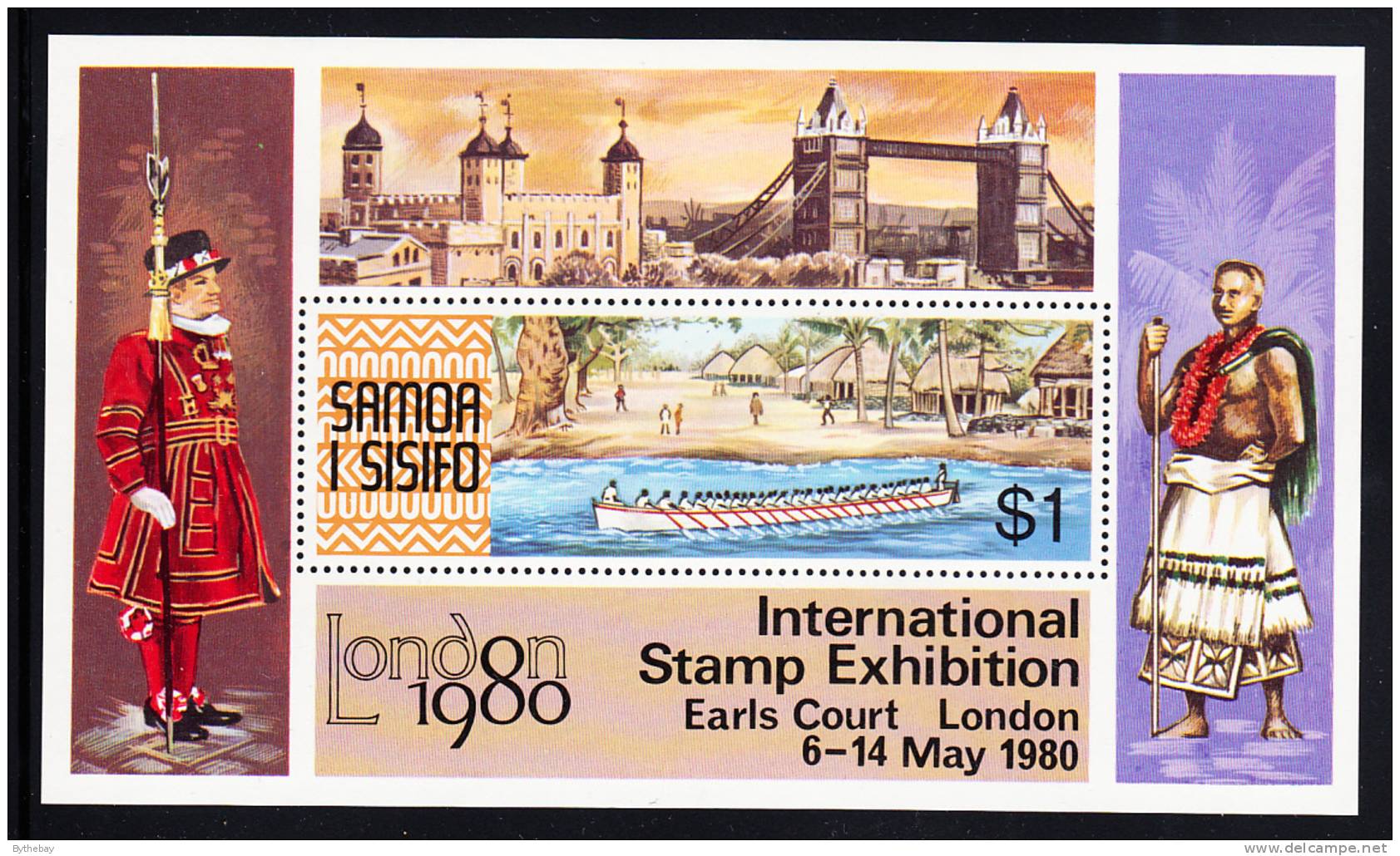 Samoa Scott #531 MNH Souvenir Sheet $1 London 80 - Samoa