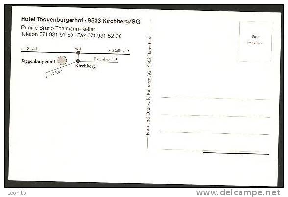 Hotel Toggenburgerhof Kirchberg SG Kleinformat-Ansichtskarte - Kirchberg