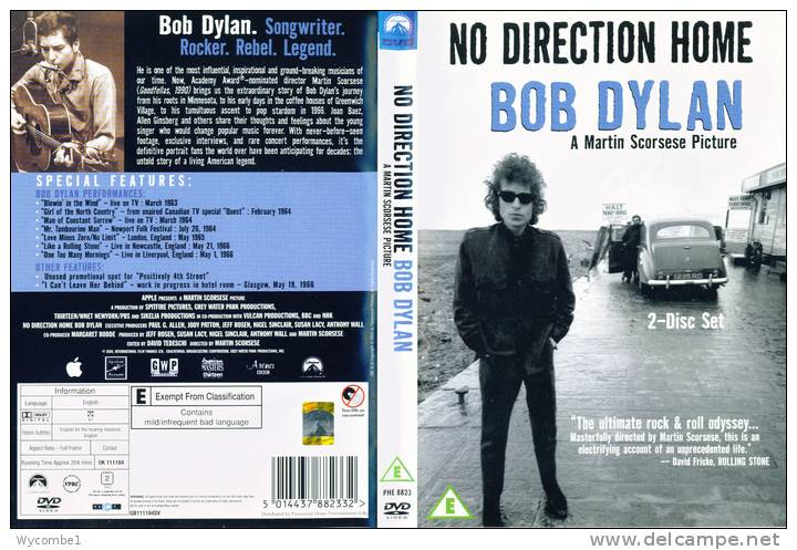 No Direction Home - Bob Dylan - Full Details See Scan - Concert & Music