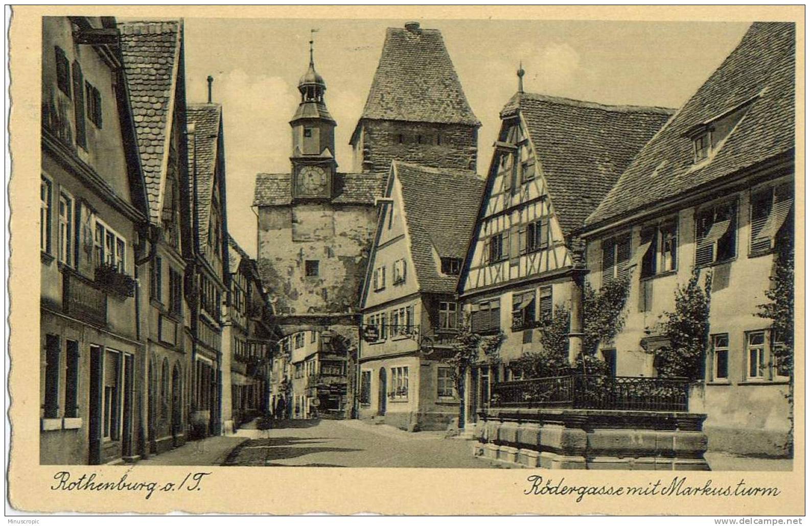 CPSM Allemagne - Rotenburg - Rodergasse Mit Markusturm - Rotenburg (Wuemme)