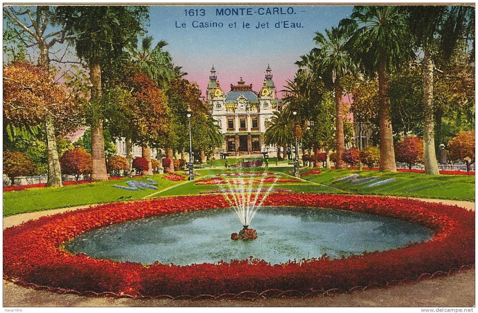 CPSM Monte Carlo Le Casino Et Le Jet D´eau - Spielbank