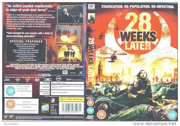 28 WEEKS LATER - Robert Carlyle (Details In Scan) - Sciences-Fictions Et Fantaisie