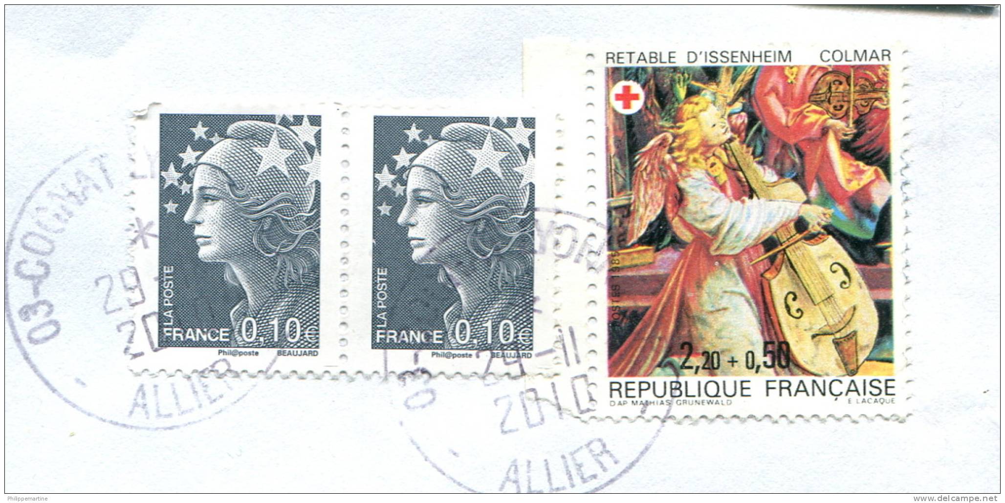 France 1985 - YT 2392 (o) - Oblitération Cognat Lyonne (03)) Du 29.10.2010 - Covers & Documents