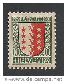 Suisse-Schweiz 1921 - Pro Juventute 10c.  Y&T 185  Mi. 172  MH - Neufs