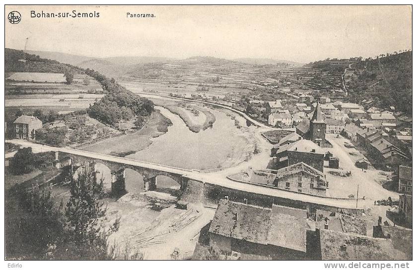 BOHAN Sur Semois Panorama Sous Le Neige TTB  Timbrée 1912 - Vresse-sur-Semois