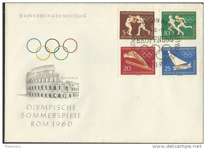 DDR - FDC 1960 Olimpiadi Di Roma - N. Mi 746 / 749 - Altri & Non Classificati