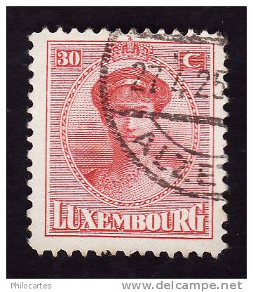 LUXEMBOURG  1921-22  -  YT   127  -  Oblitéré - 1921-27 Charlotte Voorzijde