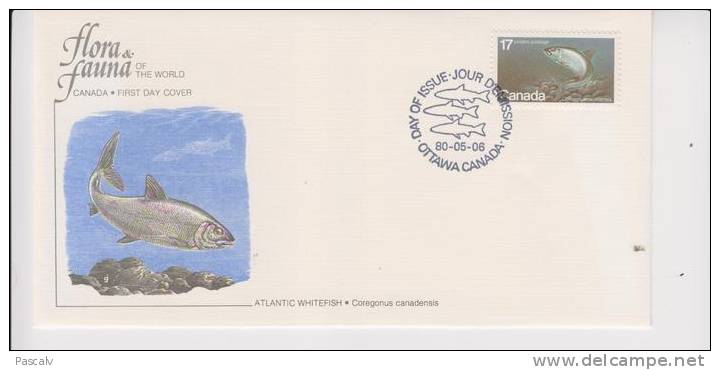 Canada Sur FDC Saumon - Pesci