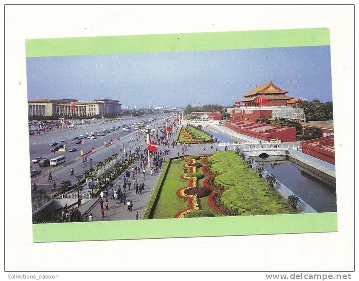 Cp, Chine, Spacious Chang'an Boulevard, écrite - China