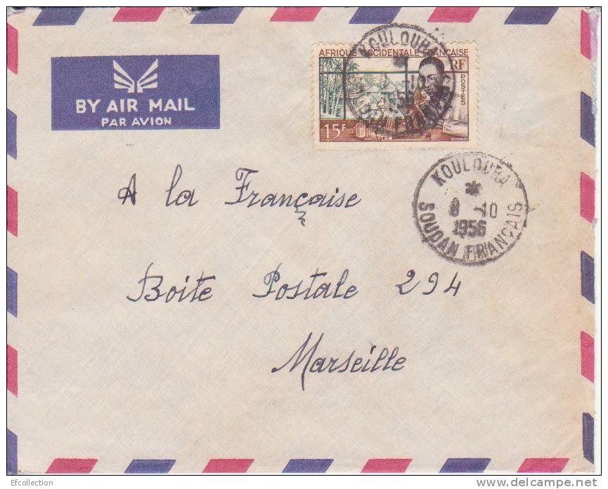 KOULOUBA - Afrique - Colonie - Laboratoire Médical & Village Indigène - Lettre Pour Marseille - Covers & Documents